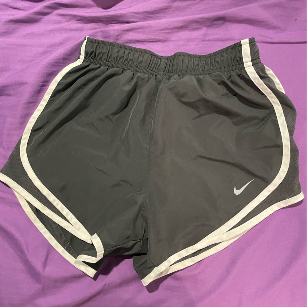Nike womens dark gray running shorts